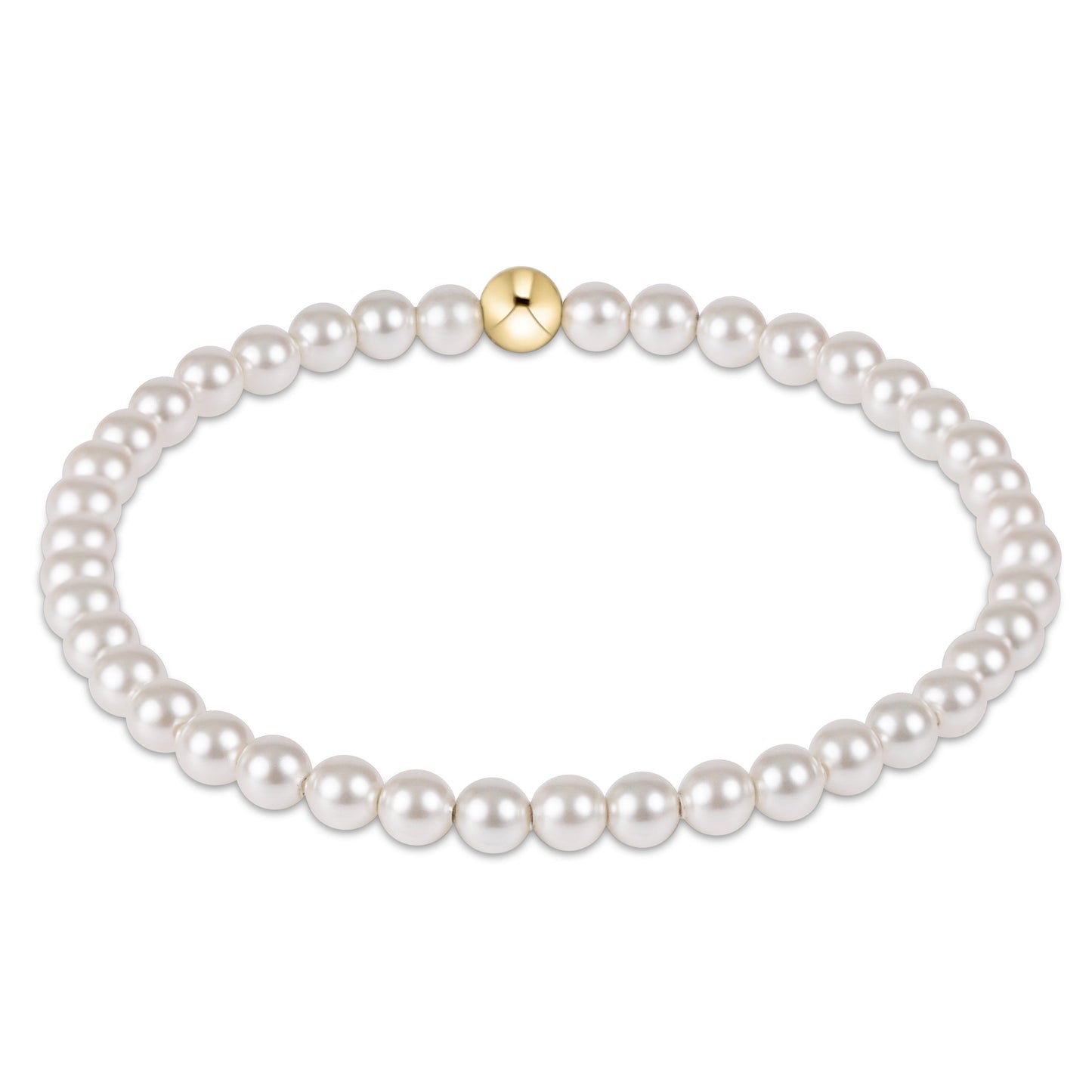 classic pearl 4mm bead bracelet