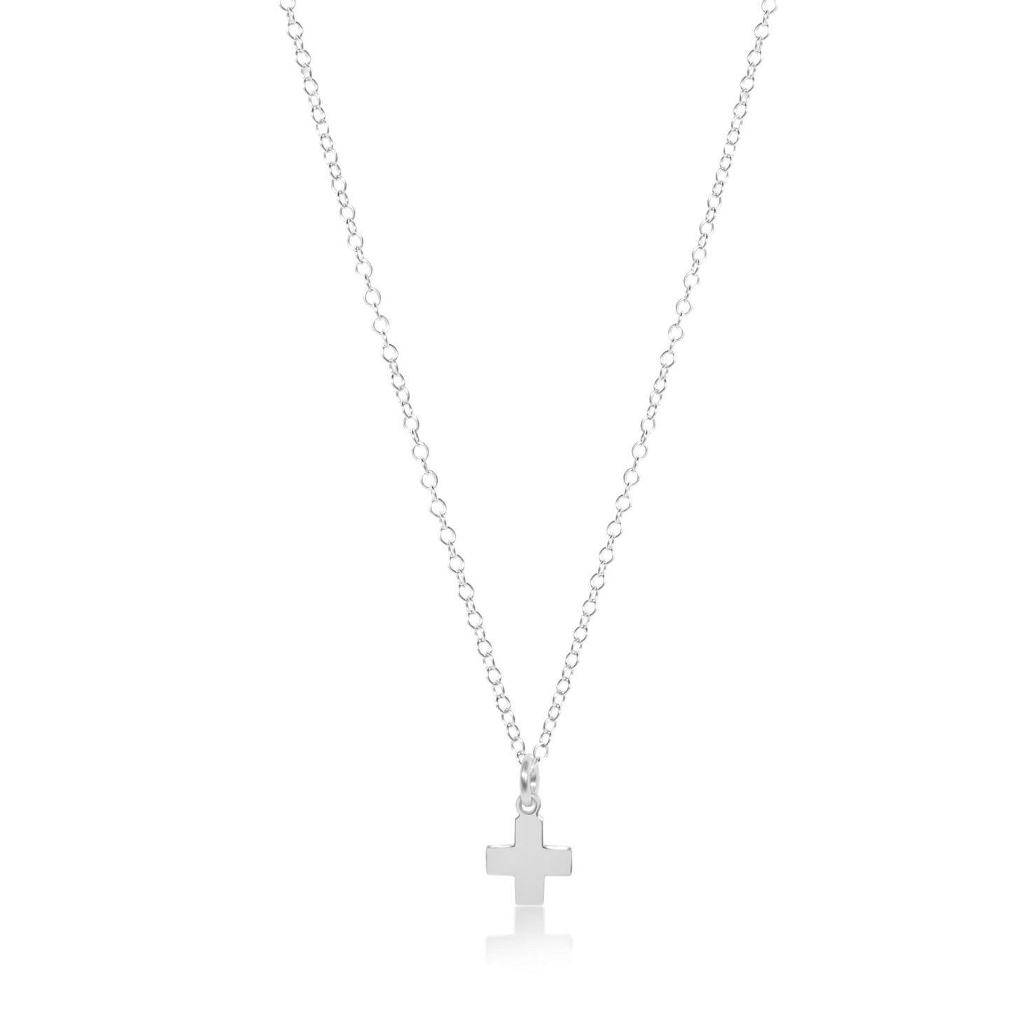 16" Necklace Sterling - Signature Cross Sterling Charm