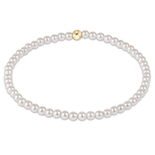 classic pearl 3mm bead bracelet