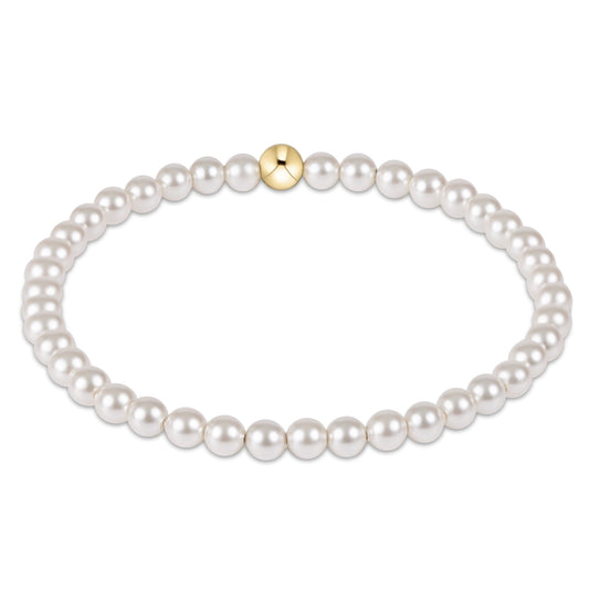 classic pearl 4mm bead bracelet
