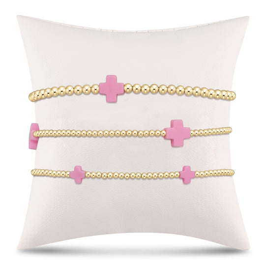 signature cross stack - bright pink