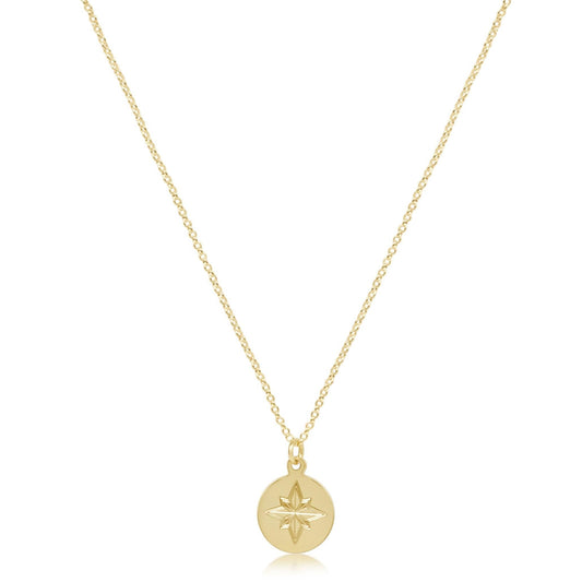 16" Necklace Gold - Direction Gold Disc