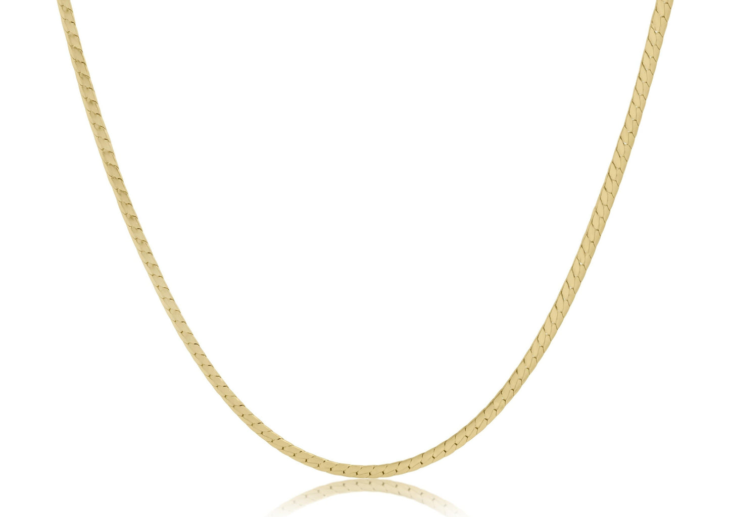 Choker Herringbone Chain - Gold